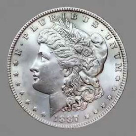 1887 モーガン シルバー ドル $1 フィラデルフィア造幣局 90% 銀貨 - BU/UNC 詳細