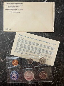 1965�N �V���o�[ US �X�y�V�����~���g�Z�b�g - �R�C�����v5�� - COA & OGP - (bin213CX)