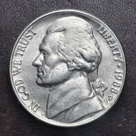 1988年 P USA ジェファーソン 5セント ニッケル