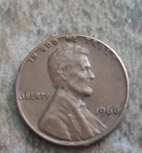 1966�N�����J�[���L�O�y�j�[ DDO &In God We Trust L On Rim No Mint Mark Error