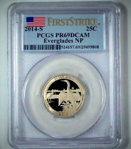 2014-S 25�Z���g ATB �N�H�[�^�[ �G�o�[�O���C�Y �t�@�[�X�g�X�g���C�N PCGS PR69 DCAM CN CLAD 25rtc0112