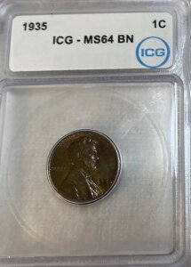 1935-P �����J�[���E�Z���g - ICG MS64 BN - �������� / (P1-18)