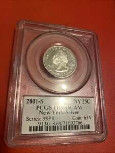 2001-S 25�Z���g �j���[���[�N�B �V���o�[ �N�H�[�^�[ �����x�� �v���[�t PCGS PR69 CAM