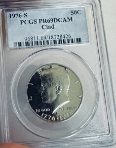 1976-S �o�C�Z���e�j�A�� JFK �N���b�h �n�[�t $ ~ PCGS PR69 DCAM ~ �y���g�[�� ~ #26