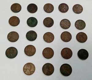 YY127-3fantastic 22 Old Pennies 1900-59 +bonus US Filipinas Half Cent ��������