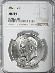 1971-D $1 �A�C�[���n���[ �A�C�N �h�� �N���b�h �f���o�[�~���g NGC MS64 #8674133-005