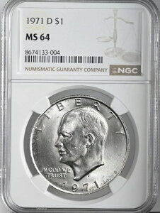1971-D $1 �A�C�[���n���[ �A�C�N �h�� �N���b�h �f���o�[�~���g NGC MS64 #8674133-004