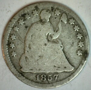 1857�N �V�[�e�B���O���o�e�B�V���o�[�n�[�t�_�C�� 1/2 10�Z���g US�^�C�v�R�C�� ���ʗǍD