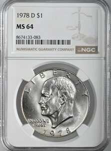 1978-D $1 �A�C�[���n���[ �A�C�N �h�� �N���b�h �f���o�[�~���g NGC MS64 #8674133-083