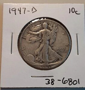 1947-D �E�H�[�L���O�E���o�e�B�E�n�[�t�_���[ �f���o�[�����ǔ��s US 50�Z���g 90%��� (#38-6801)