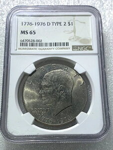 1776-1976 D �A�C�[���n���[�h�� NGC MS65 �^�C�v 2 002