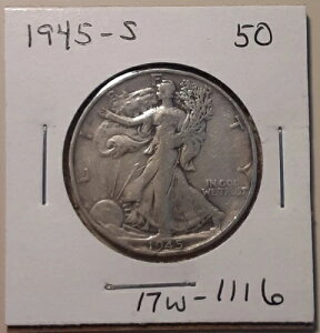 1945-S �E�H�[�L���O�E���o�e�B�E�n�[�t�h�� �T���t�����V�X�R������ US 50�Z���g 90% (#17w-1116)