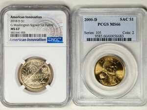 2018-D ���V���g����1���� & 2000-D 1�h���D 2���Z�b�g PCGS & NGC 5821641-005