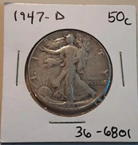 1947-D �E�H�[�L���O�E���o�e�B�E�n�[�t�_���[ �f���o�[�����ǔ��s US 50�Z���g 90%��� (#36-6801)