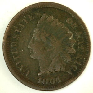 1864�N �C���f�B�A���w�b�h �Z���g �u�����Y VG 1�Z���g US Very Good �y�j�[ �t�B���f���t�B�A�R�C��