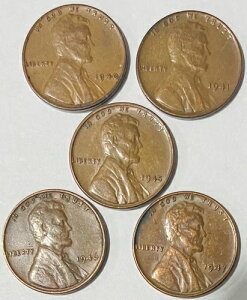 LOTE De Monedas De ONE Centavo De Los A?os: 1940?1941?1945?1946?1947�B