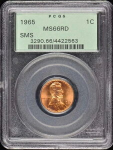 1965�N 1C SMS �����J�[���E�Z���g�i����j - �^�C�v3 �������A�����o�[�X�i���j PCGS SP66RD