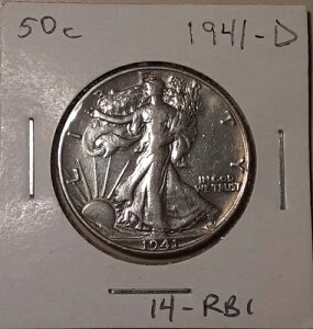 1941-D �f���o�[�~���g US 50�Z���g �E�H�[�L���O ���o�e�B �n�[�t�h�� 90% ��� (#14-RB1)