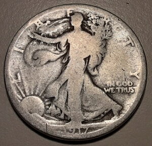 1917-D �f���o�[�~���g US 50�Z���g �E�H�[�L���O�E���o�e�B�E�n�[�t�h�� 90%��� (#138-499)