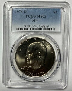 1976-D �^�C�v1 �A�C�N�E�_���[ �t���b�V�[�u���C�g PCGS MS65