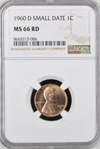 1960�N D �X���[�� �f�C�g �����J�[���L�O�Z���g 1C NGC MS66 RD