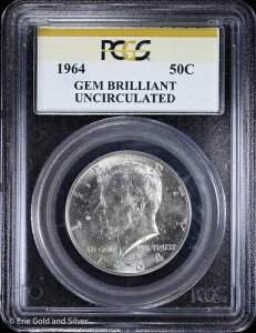 1964�N 50�Z���g �P�l�f�B��� �n�[�t�h�� PCGS Gem BU | Gem Brilliant Uncirculated