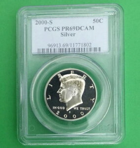 2000 S PCGS PR 69 D-Cam �P�l�f�B��݃n�[�t�_���[�A�v���[�t69 �f�B�[�v�J���I 50C