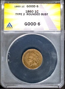1860 1�Z���g �^�C�v2 ���E���h�u���X�g ���j�b�P�� G 6 ANACS # 7670553 + �{�[�i�X