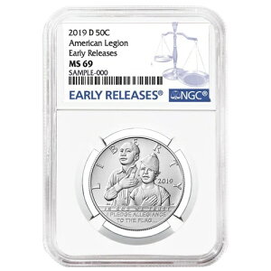 2019-D UNC 50�Z���g �A�����J���E���M�I�� 100���N�L�O �n�[�t�_���[ NGC MS69 ER �u���[���x��