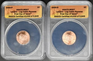 2009 P & D �����J�[�� ���O�L���r�� �Z���g - ANACS MS67 FDOI 2 �R�C���Z�b�g - ?COINGIANTS?
