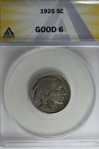 1925 .05 ANACS G 6 �o�b�t�@���[�j�b�P���A�C���f�B�A���j�b�P���A5�Z���g�s�[�X
