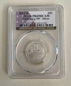 2011-S 25�Z���g �B�N�H�[�^�[ ���B�b�N�X�o�[�O PCGS PR69 DCAM 90% �V���o�[