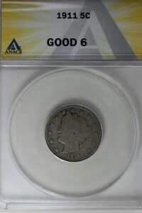 1911 .05 ANACS G 6 ���o�e�B�j�b�P���AV�j�b�P���A5�Z���g�s�[�X