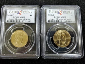2008 P PCGS MS68 �W�F�[���Y�E�������[�E�h�� POS A+B 2���Z�b�g - �T�e���d�グ���x��