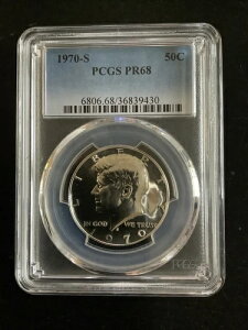 1970�N��-S �P�l�f�B �n�[�t�_���[ PCGS PR 68 �J���I - 50�Z���g - CAM �ʐ^�̒ʂ�A�������R�C��
