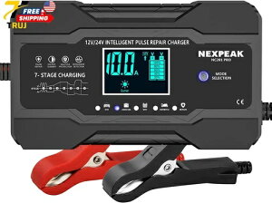 Cargador De Bateria Inteligente 12V 24V Para Carro Auto Automovil Botes Portatil