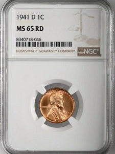 1941-D 1C �����J�[�� �E�B�[�g �Z���g�u�f���o�[�~���g�vNGC MS65 RD (���b�h) # 8340718-046