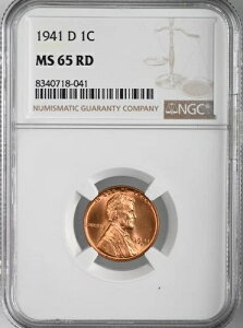 1941-D 1C �����J�[�� �E�B�[�g �Z���g�u�f���o�[�~���g�vNGC MS65 RD (���b�h) # 8340718-041