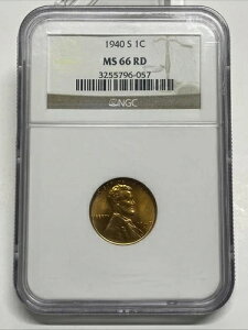 1940�N S �����J�[�� �E�B�[�g �Z���g/�y�j�[ 1�Z���g NGC MS 66 ���b�h �~���g �X�e�[�g �����ʃR�C��