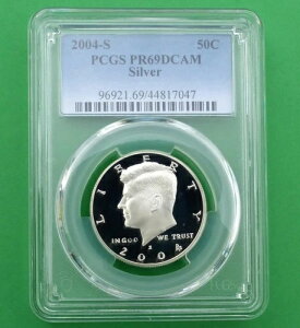 2004 S PCGS PR 69 D-Cam �V���o�[ �P�l�f�B �n�[�t�_���[�A�v���[�t 69 �f�B�[�v�J���I 50�Z���g�R�C��