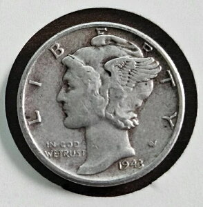 1943�N �}�[�L�����[�E�_�C���uIN COD WE TRUST�v�~���g�G���[ 90%�V���o�[ �t�B���f���t�B�A