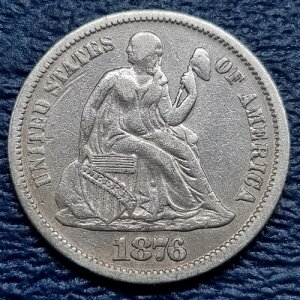 1876�N�� ���Ȍ^���o�e�B�_�C�� 10�Z���g �ǎ� XF #72306