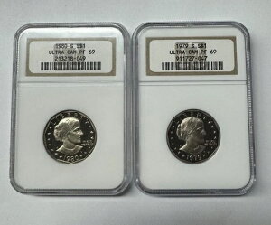 �i�R�C��2���j1979-S & 1980-S $1 �X�[�U���EB�E�A���\�j�[ - NGC ULTRA CAM PF 69