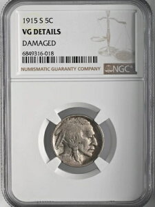 1915-S 5C �o�b�t�@���[ �j�b�P�� NGC VG �ڍׁu�����v#6849316-018 �V�����O���[�f�B���O����܂���!