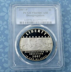 2007�N PCGS �v���[�t 69 �f�B�[�v�J���I �V���o�[ �f�Z�O���Q�[�V���� $1�APR 69 D-Cam USA �h��