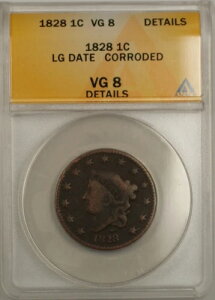 1828�N LG ���t ���[�W�Z���g 1�Z���g�R�C�� ANACS VG 8 �ڍו��H����