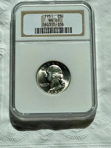 �u���X�g�z���C�g 1951 25�Z���g MS 65 NGC ���V���g���N�H�[�^�[ -��������