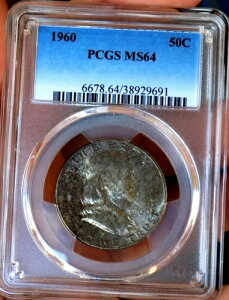 �t�����N���� �n�[�t 1960 PCGS MS64++++++ �p�X�e���g�[�� WOW �R�C��