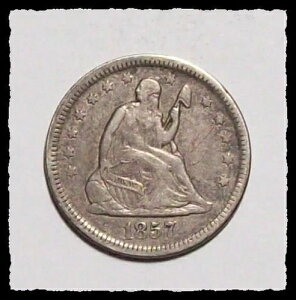 1857-P ���R�̏��_�� 25�Z���g�d�� �\�ʂɏ����� XF #35C93