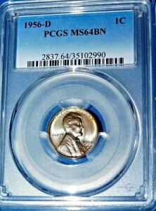 1956-D 1C RD �����J�[���E�Z���g-PCGS MS64BN--389-1